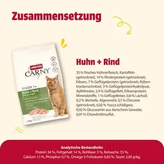 animonda Carny Senior su vištiena ir jautiena, sausas maistas katėms, < 1,4 kg — 5 nuotrauka