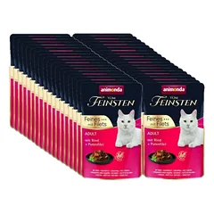 ANIMONDA Cat Vom Feinsten Adult Jautienos + kalakutienos filė 32x85g paketėlis