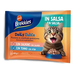 Brekkies Daily Delice drėgnas maistas katėms, ekonominė pakuotė 24 x 85 g — 3 nuotrauka