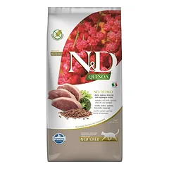 FARMINA N&D QUINOA - CAT Dry NEUTERED Duck Broccoli&Asparagus ADULT 5 kg