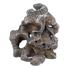 Nobby Aquariendekoration Stein mit Löchern grau