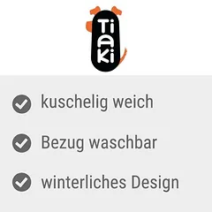 TIAKI pagalvė Funny Winter Dog, L 50 x B 30 cm — 4 nuotrauka