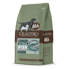 Quattro All Breed Senior & Diet White Fish 12Kg