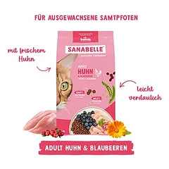 Sanabelle Adult su vištiena ir mėlynėmis, sausas maistas katėms