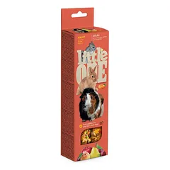 Little One Sticks For Guinea Pigs, Rabbits And Chinchillas With Fruits papildomas maistas graužikams su vaisiais, 2×60 g