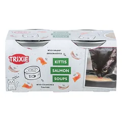 TRIXIE Sriuba katėms su vištiena ir lašiša, 4 × 80 g (pak.4)