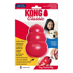KONG Classic L guminė žaislas vidutiniams šunims, raudona