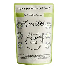 GUSSTO Fresh Chicken & Prawns konservai katėms su vištiena ir krevetėmis, 85g nuotrauka
