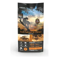 AMBROSIA Fresh Salmon & Chicken Sterilized Cat & Adult – begrūdis sausas maistas katėms su lašiša ir vištiena