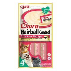 CHURU Hairball Control kreminis skanėstas su vištiena katėms, 4 vnt.