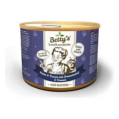 Betty´s Landhausküche su agurklių aliejumi, konservai 6 x 200 g, papildas katėms, Vištiena ir fazanas — 2 nuotrauka