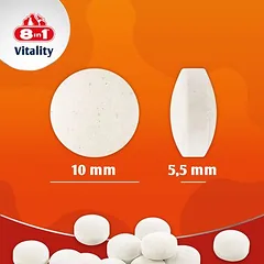 8in1 Vitality kalcio tabletės, papildas šunims, 50 - 79 g — 5 nuotrauka