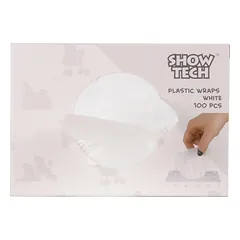 Show Tech plastikiniai suktukai 100 vnt. - daugkartinio naudojimo folijos suktukai, Biały / 15x30cm — 4 nuotrauka