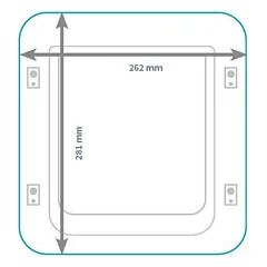 SureFlap montavimo adapteris, Montavimo adapteris XXL stiklui, baltas (BE katės durelių) — 5 nuotrauka