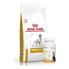 ROYAL CANIN Urinary S/O LP 18 2kg + LAB-V Urinary Dog - Pagalba šunims sergant šlapimo takų infekcija 45 kapsulės