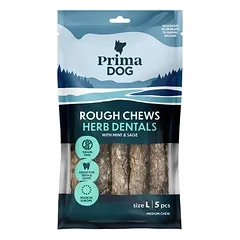 PrimaDog kramtalas dantims su mėtomis ir šalaviju L 15 cm, 175 g