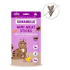 SANABELLE Mini Meat Sticks ančių ir juodųjų serbentų 55g be grūdų skanėstas katėms photo