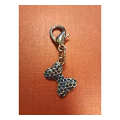 Piekariņš BONE - DARK BLUE 2x1,6cm CZECH CRYSTAL-C