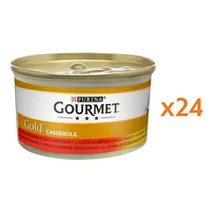 GOURMET Gold Casserole su jautiena ir vištiena padaže, 24 vnt. po 85 g