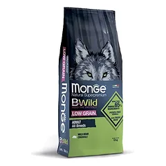 Monge BWild sausas maistas suaugusiems šunims su šerniena 12 kg