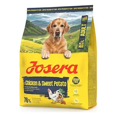 JOSERA Adult Chicken and Sweet Potato 24x900g be grūdų pašaras aktyviems šunims