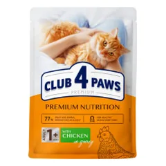 Club 4 Paws Premium guliašas su vištiena padaže katėms