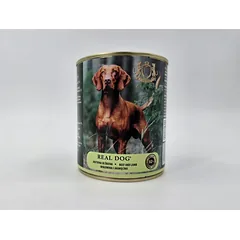 Real Dog SP Konservuotas visavertis subalansuotas pašaras suaugusiems šunims su jautiena ir ėriena 800 g