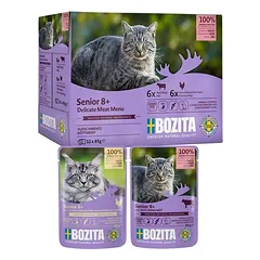 Bozita gabaliukai padaže Senior, drėgnas maistas katėms, ekonominė pakuotė 24 x 85 g — 5 nuotrauka