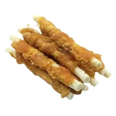REAL DOG SNACKS Odos pagaliukai, apsukti vištiena 11cm 500g