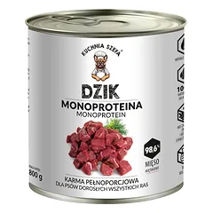 KUCHNIA SZEFA Monoproteina Šernas 800g šlapias maistas šunims
