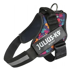 Julius - K9 IDC Powerharness Mixed Hearts - aukštos kokybės šunų pakinktai su spalvingu širdelių dizainu, 2 — 4 nuotrauka