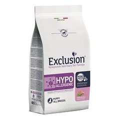 Exclusion Hypoallergenic sausas maistas šuniukams su kiauliena ir žirneliais, 2kg