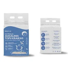 8 VNT. – Kraikas katėms TOFU BeloCat, pienelio kvapo, 6 l (2,5 kg), 2 mm granulės