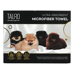 Tauro Pro Line mikropluošto rankšluostis, itin gerai drėgmę sugeriantis, 80x160 cm, su terjerais — 1 nuotrauka