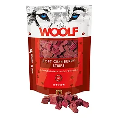 WOOLF Soft Cranberry Strips Skanėstai šunims su spanguolėmis 100g