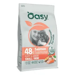 Oasy Monoprotein Puppy Small/Mini sausas pašaras su lašiša mažų veislių šuniukams
