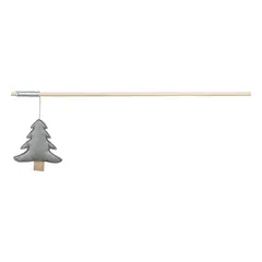 Trixie Kalėdinė žaidimų lazdelė katėms su eglutės dizainu, medinė, 48 cm