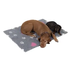 Vetbed® Isobed SL pilka su širdelėmis ir letenėlėmis, L 100 x B 75 cm — 2 nuotrauka
