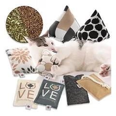 Canadian Cat Company Schmusekissen 6er-Set Katzenminze & Baldrian Pyramide