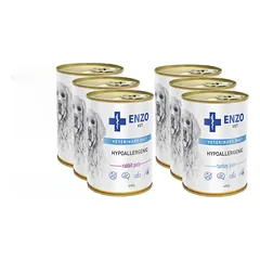 ENZO VET Hypoallergenic pašaras šunims su kalakutiena ir triušiena 6x400g