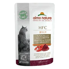 Almo Nature HFC Jelly tunča fileja un omārs želejā 55 g - konservi kaķiem