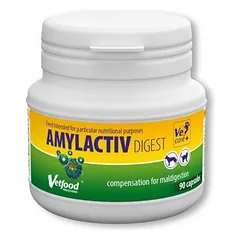 Vetfood Amylactiv Digest virškinimo fermentai  30 kaps.