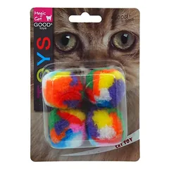 Magic cat žaislas katėms – minkšti kamuoliukai, 4 vnt. — 2 nuotrauka