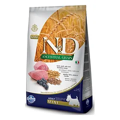 Farmina N&D Ancestral Grain LAMB & BLUEBERRY ADULT MINI 7kg
