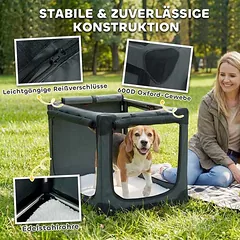 Sulankstoma šunų nešioklė, iki 20 kg, 76 × 54 × 54 cm — 5 nuotrauka