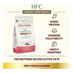 Almo Nature Cat HFC Our Best Highly Appetizing su lašiša, sausas maistas katėms 1,2 kg — 2 nuotrauka