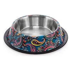 Metalinis dubenėlis 25cm/2,4L (mėlyni raštai)