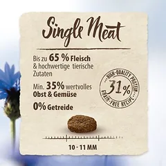 Purizon Single Meat su silke ir šeivamedžio žiedais, sausas maistas šunims, > 10 kg — 3 nuotrauka