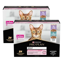 PURINA PRO PLAN Delicate Digestion su kalakaisiais ir jūros žuvimis padaže Multipack 20x85g drėgnas maistas katėms su jautria virškinimo sistema