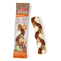 8in1 Delights Chewy Braids skanėstas vidutinių ir didelių veislių šunims, 80 g